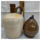 Vintage German Salt Glazed Jug & Ceramic Brown Jug