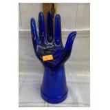 Vintage Cobalt Blue Pressed Glass Hand Jewelry