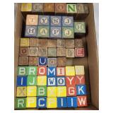 Vtg. Wooden Alphabet blocks