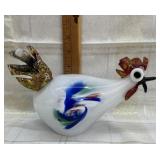 Morano Style Hand Blown Art Glass Chicken