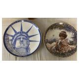 Statue Of Liberty Centennial Plate & Puppy Love