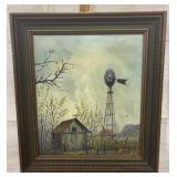 Framed Oil on Canvas Painting