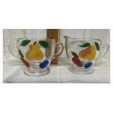 Vintage Bartlett Collins Hand Painted Sugar Bowl