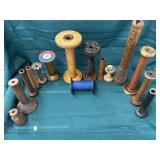 Vtg wooden spools