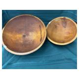 Vtg cherry wood dough bowl