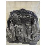 J. Peterman XL size black leather jacket