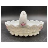 Vintage Westmoreland Milk Glass Split-handle