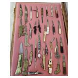 Antique folding pocket knives case not included