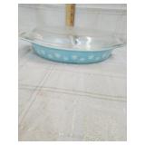 Vtg Pyrex divided Casserole dish & lid