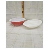 Vtg. Pyrex casserole dish Flamingo pink / Vtg.