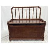 Vtg wooden storage bench