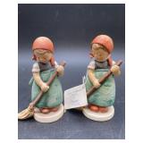 2 Matching Hummel Figurines "Little Sweeper"