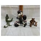 Ceramic Worms, Skunks & Bears w/babies