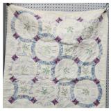 Vtg Handmade Double wedding ring pattern baby