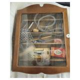 Vtg pipe display cabinet with pipes