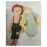 VTG. Handmade rag dolls