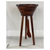 Vtg rosewood large salad bowl with stand