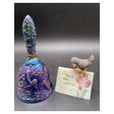 Fenton Blue Carnival Glass "Garden of Eden" B