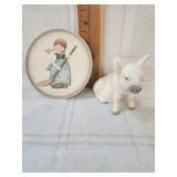 Vtg. Goebel pig/ Vtg Goebel plate little