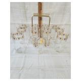 Mid-Century 10 tumblers with caddy