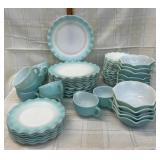 Hazel Atlas Glass Ripple Crinoline Dinnerware -