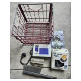 Vtg wire milk crate / ice cleats / glass spray