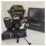 Pentax camera with bag / RCA DVD player