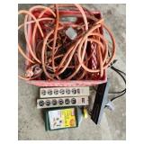 2 Power Strips/ Milk crate