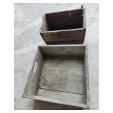 2 Vtg wood boxes