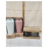 2 HYDRO Tumblers / Hunny glass mug set