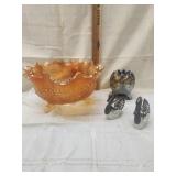 Fenton Marigold carnival glass orange tree f