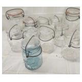 Various Old Bail Top Canning Jars