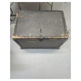 Antique wooden trunk