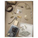 Vtg. Jewelry necklace& Earrings,  vtg. Brooches,