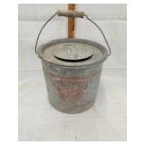 Vtg. Falls city round minnow bucket