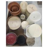 Terracotta clay pots/ candles & candle holder