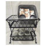 Storage rack ,Mason jars , Ball lids