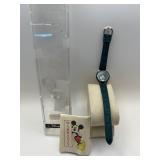 Disney Mickey Watch w/Leather Band never worn