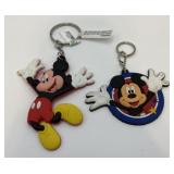 2 Rubber Disney Keychains