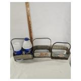 3 Vtg. METAL pepsi Cola 6 Pack Carrier