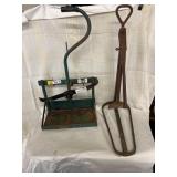 Green welding tank carrier and a tire bead breaker
