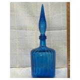 Desirable blue  Empolli glass decanter