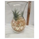 Vtg. Handcrafted pineapple vase