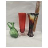 Vtg. Northwood iridescent Amethyst Vase, Vtg.