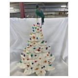 21"H White Ceramic Christmas Tree w/multi colored