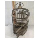 Vtg. Brass Bird Cage
