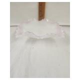 Vtg. Indaina milk glass square candy dish