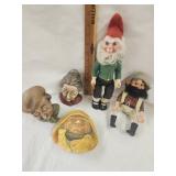 Vtg. Lefton Porcelain Figure Head old man & L