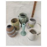 Vtg McCoy USA Vase, Roseville water Pitcher, V
