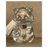 Fenton glass "December" bear  handmade